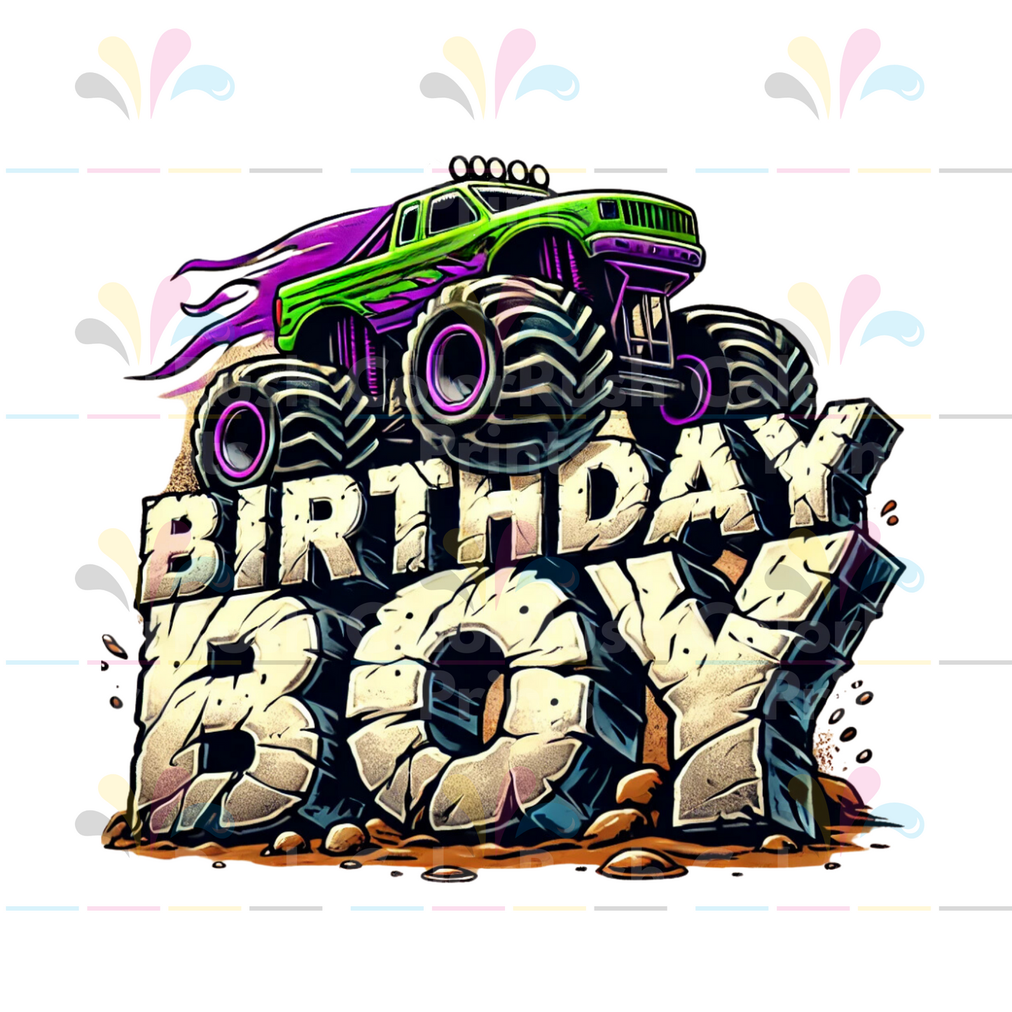 Birthday Boy Monster Truck - DTF TRANSFER